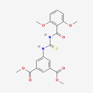 molecular formula C20H20N2O7S B4631233 dimethyl 5-({[(2,6-dimethoxybenzoyl)amino]carbonothioyl}amino)isophthalate 