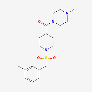 molecular formula C19H29N3O3S B4631239 1-methyl-4-({1-[(3-methylbenzyl)sulfonyl]-4-piperidinyl}carbonyl)piperazine 