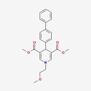 molecular formula C24H25NO5 B4631242 dimethyl 4-(4-biphenylyl)-1-(2-methoxyethyl)-1,4-dihydro-3,5-pyridinedicarboxylate 