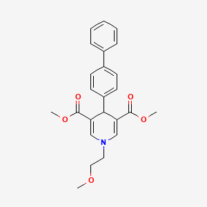 molecular formula C24H25NO5 B4631242 4-(4-联苯基)-1-(2-甲氧基乙基)-1,4-二氢-3,5-吡啶二甲酸二甲酯 