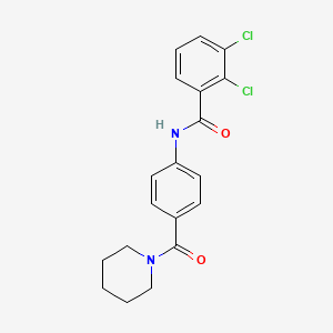 molecular formula C19H18Cl2N2O2 B4631246 2,3-dichloro-N-[4-(1-piperidinylcarbonyl)phenyl]benzamide 