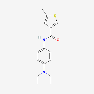 molecular formula C16H20N2OS B4631261 N-[4-(diethylamino)phenyl]-5-methyl-3-thiophenecarboxamide 