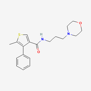 molecular formula C19H24N2O2S B4631284 5-methyl-N-[3-(4-morpholinyl)propyl]-4-phenyl-3-thiophenecarboxamide 