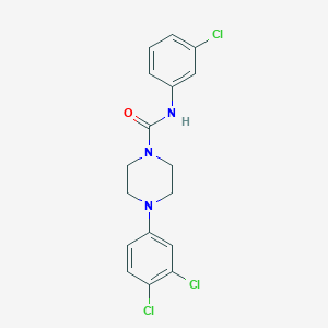 molecular formula C17H16Cl3N3O B4631298 N-(3-氯苯基)-4-(3,4-二氯苯基)-1-哌嗪甲酰胺 