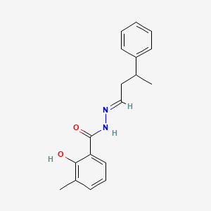 2-hydroxy-3-methyl-N'-(3-phenylbutylidene)benzohydrazide