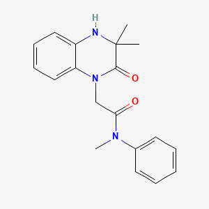 molecular formula C19H21N3O2 B4631342 2-(3,3-dimethyl-2-oxo-3,4-dihydro-1(2H)-quinoxalinyl)-N-methyl-N-phenylacetamide 
