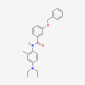 molecular formula C25H28N2O2 B4631361 3-(苄氧基)-N-[4-(二乙氨基)-2-甲基苯基]苯甲酰胺 