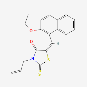 molecular formula C19H17NO2S2 B4631365 3-allyl-5-[(2-ethoxy-1-naphthyl)methylene]-2-thioxo-1,3-thiazolidin-4-one 