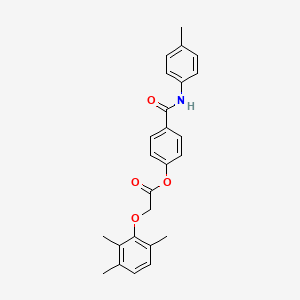molecular formula C25H25NO4 B4631420 4-{[(4-methylphenyl)amino]carbonyl}phenyl (2,3,6-trimethylphenoxy)acetate 