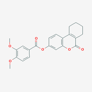 molecular formula C22H20O6 B4631453 6-氧代-7,8,9,10-四氢-6H-苯并[c]色烯-3-基 3,4-二甲氧基苯甲酸酯 