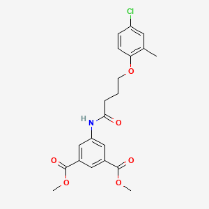 molecular formula C21H22ClNO6 B4631461 5-{[4-(4-氯-2-甲基苯氧基)丁酰基]氨基}邻苯二甲酸二甲酯 