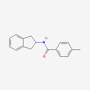 molecular formula C17H17NO B4631469 N-(2,3-二氢-1H-茚-2-基)-4-甲基苯甲酰胺 