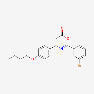 molecular formula C20H18BrNO3 B4631502 2-(3-bromophenyl)-4-(4-butoxyphenyl)-6H-1,3-oxazin-6-one 