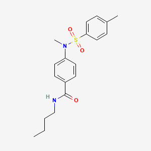 molecular formula C19H24N2O3S B4631518 N-butyl-4-{methyl[(4-methylphenyl)sulfonyl]amino}benzamide 