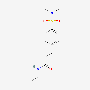 molecular formula C13H20N2O3S B4631542 3-{4-[(dimethylamino)sulfonyl]phenyl}-N-ethylpropanamide 