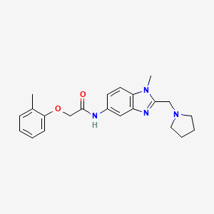 2-(2-methylphenoxy)-N-[1-methyl-2-(1-pyrrolidinylmethyl)-1H-benzimidazol-5-yl]acetamide