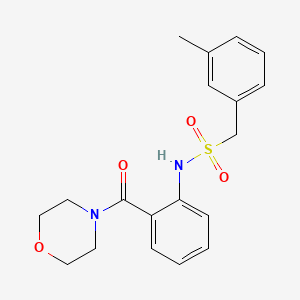 molecular formula C19H22N2O4S B4631561 1-(3-methylphenyl)-N-[2-(4-morpholinylcarbonyl)phenyl]methanesulfonamide 