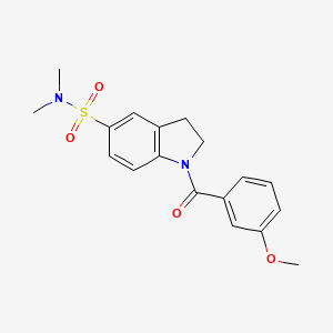 molecular formula C18H20N2O4S B4631570 1-(3-methoxybenzoyl)-N,N-dimethyl-5-indolinesulfonamide 
