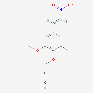 molecular formula C12H10INO4 B4631574 1-碘-3-甲氧基-5-(2-硝基乙烯基)-2-(2-炔丙-1-氧基)苯 