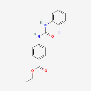 molecular formula C16H15IN2O3 B4631584 4-({[(2-碘苯基)氨基]羰基}氨基)苯甲酸乙酯 