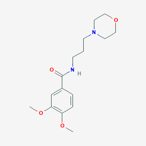 molecular formula C16H24N2O4 B4631604 3,4-dimethoxy-N-[3-(4-morpholinyl)propyl]benzamide 