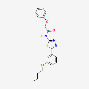 molecular formula C20H21N3O3S B4631620 N-[5-(3-butoxyphenyl)-1,3,4-thiadiazol-2-yl]-2-phenoxyacetamide 