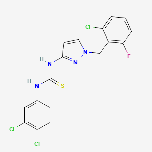 molecular formula C17H12Cl3FN4S B4631653 N-[1-(2-chloro-6-fluorobenzyl)-1H-pyrazol-3-yl]-N'-(3,4-dichlorophenyl)thiourea 