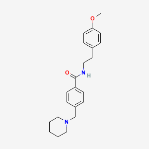 molecular formula C22H28N2O2 B4631668 N-[2-(4-methoxyphenyl)ethyl]-4-(1-piperidinylmethyl)benzamide 