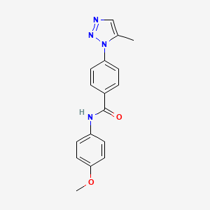N-(4-methoxyphenyl)-4-(5-methyl-1H-1,2,3-triazol-1-yl)benzamide