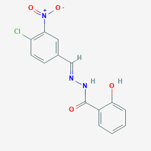 molecular formula C14H10ClN3O4 B463171 N'-(4-chloro-3-nitrobenzylidene)-2-hydroxybenzohydrazide CAS No. 5280-57-9