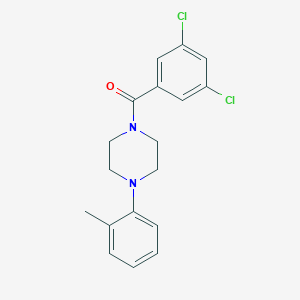 molecular formula C18H18Cl2N2O B4631719 1-(3,5-二氯苯甲酰基)-4-(2-甲基苯基)哌嗪 