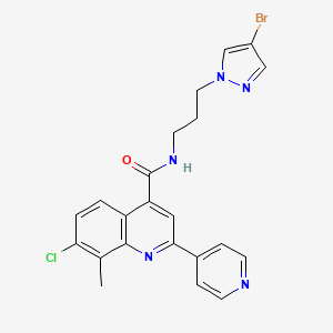 N-[3-(4-bromo-1H-pyrazol-1-yl)propyl]-7-chloro-8-methyl-2-(4-pyridinyl)-4-quinolinecarboxamide