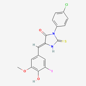 3-(4-chlorophenyl)-5-(4-hydroxy-3-iodo-5-methoxybenzylidene)-2-thioxo-4-imidazolidinone