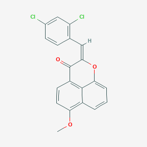 molecular formula C20H12Cl2O3 B4631833 2-(2,4-二氯苄亚叉)-6-甲氧基苯并[de]色满-3(2H)-酮 
