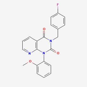 molecular formula C21H16FN3O3 B4631841 3-(4-fluorobenzyl)-1-(2-methoxyphenyl)pyrido[2,3-d]pyrimidine-2,4(1H,3H)-dione 