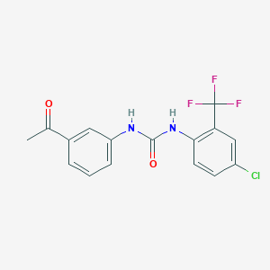 molecular formula C16H12ClF3N2O2 B4631843 N-(3-acetylphenyl)-N'-[4-chloro-2-(trifluoromethyl)phenyl]urea 