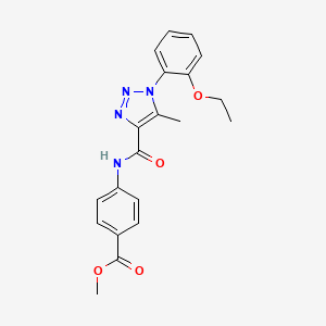 molecular formula C20H20N4O4 B4631875 methyl 4-({[1-(2-ethoxyphenyl)-5-methyl-1H-1,2,3-triazol-4-yl]carbonyl}amino)benzoate 
