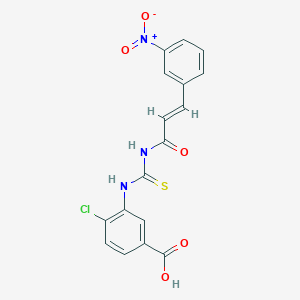 4-chloro-3-[({[3-(3-nitrophenyl)acryloyl]amino}carbonothioyl)amino]benzoic acid