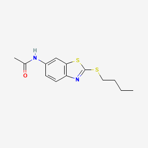 molecular formula C13H16N2OS2 B4631925 N-[2-(丁基硫基)-1,3-苯并噻唑-6-基]乙酰胺 CAS No. 5349-88-2