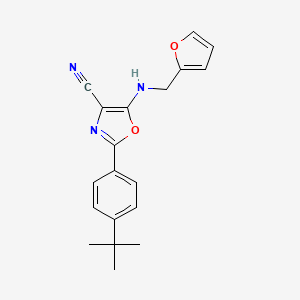 2-(4-tert-butylphenyl)-5-[(2-furylmethyl)amino]-1,3-oxazole-4-carbonitrile