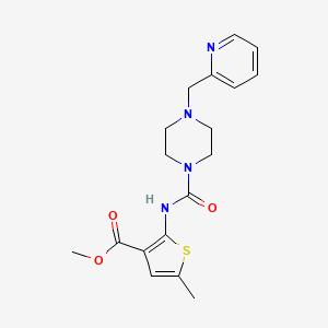 methyl 5-methyl-2-({[4-(2-pyridinylmethyl)-1-piperazinyl]carbonyl}amino)-3-thiophenecarboxylate