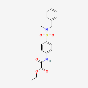 molecular formula C18H20N2O5S B4631962 乙基[(4-{[苄基(甲基)氨基]磺酰基}苯基)氨基](氧代)乙酸酯 