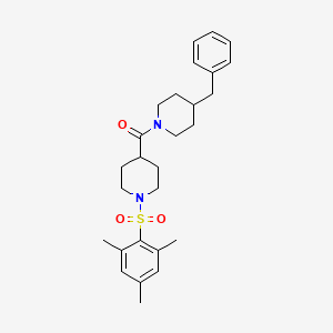 4-benzyl-1-{[1-(mesitylsulfonyl)-4-piperidinyl]carbonyl}piperidine