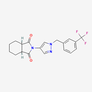 (3aR,7aS)-2-{1-[3-(trifluoromethyl)benzyl]-1H-pyrazol-4-yl}hexahydro-1H-isoindole-1,3(2H)-dione