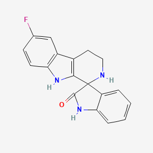 molecular formula C18H14FN3O B4631999 6-氟-2,3,4,9-四氢螺[β-咔啉-1,3'-吲哚]-2'(1'H)-酮 