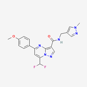 7-(DIFLUOROMETHYL)-5-(4-METHOXYPHENYL)-N~3~-[(1-METHYL-1H-PYRAZOL-4-YL)METHYL]PYRAZOLO[1,5-A]PYRIMIDINE-3-CARBOXAMIDE