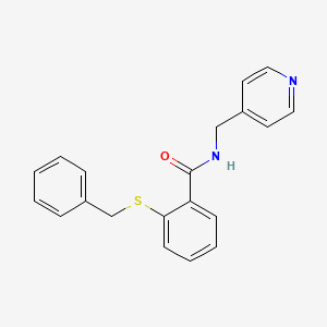 molecular formula C20H18N2OS B4632061 2-(benzylthio)-N-(4-pyridinylmethyl)benzamide 