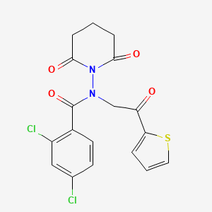 2,4-dichloro-N-(2,6-dioxo-1-piperidinyl)-N-[2-oxo-2-(2-thienyl)ethyl]benzamide