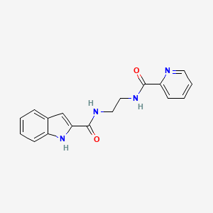 molecular formula C17H16N4O2 B4632105 N-{2-[(2-吡啶甲酰基)氨基]乙基}-1H-吲哚-2-甲酰胺 