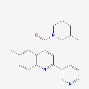 molecular formula C23H25N3O B4632106 (3,5-Dimethylpiperidin-1-yl)[6-methyl-2-(pyridin-3-yl)quinolin-4-yl]methanone 